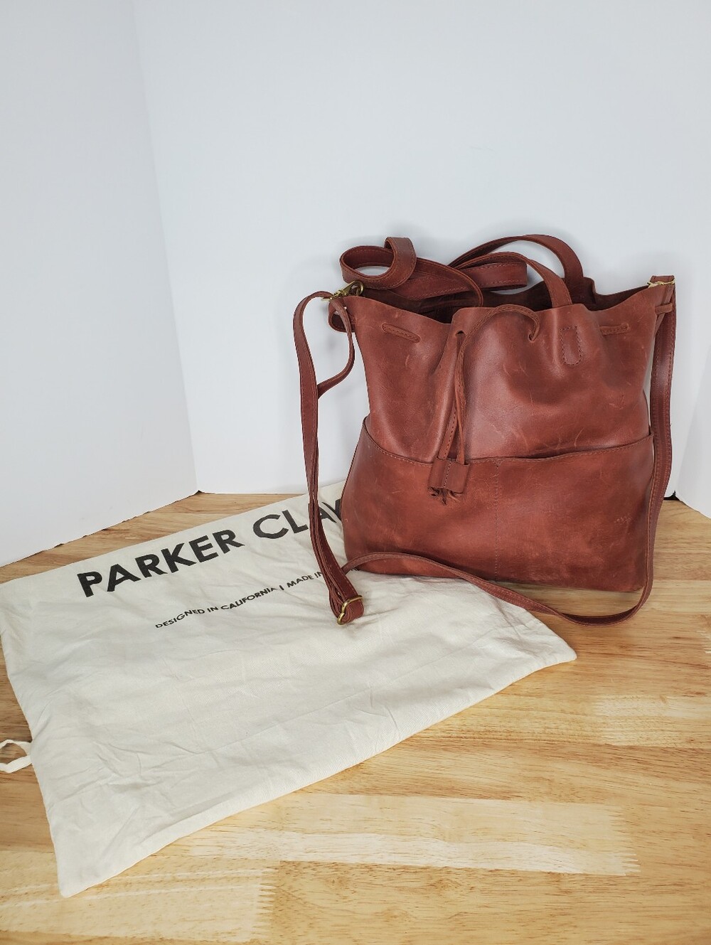 Parker Clay Emma Bucket Bag Leather